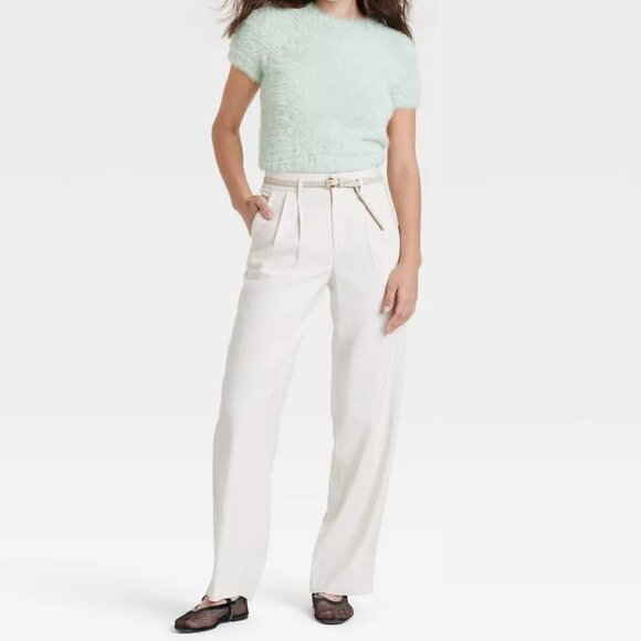 NWT, SZ L, Short Sleeve Teddy Sweater Top, Green - Picture 3 of 3